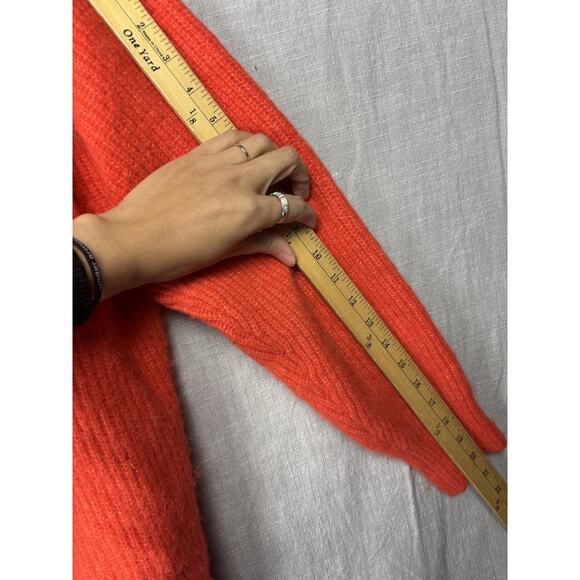 & OTHER STORIES Orange Cardigan Jumper size S Womens Wool Alpaca Blend Casual - Picture 7 of 7